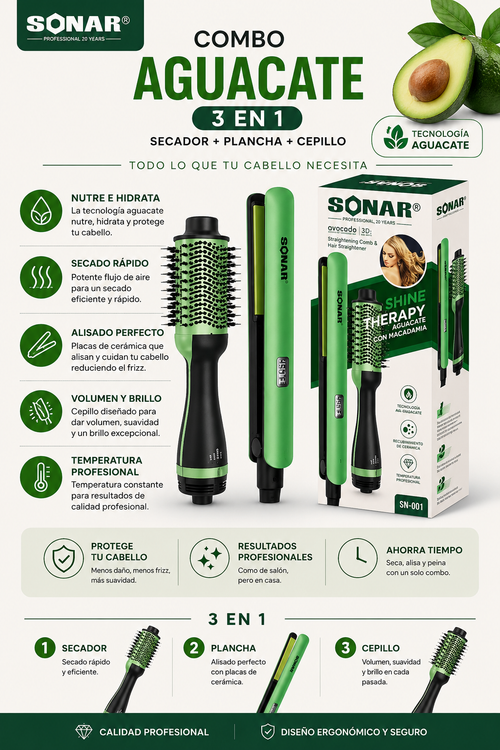 COMBO DE AGUACATE SONAR